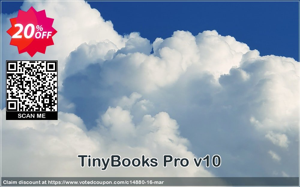 TinyBooks Pro v10 Coupon, discount TinyBooks discount 14880. Promotion: TinyBooks discount 14880