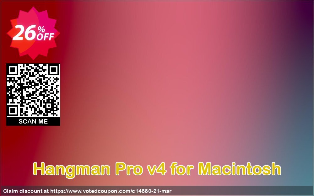 Hangman Pro v4 for MACintosh Coupon Code Apr 2024, 26% OFF - VotedCoupon