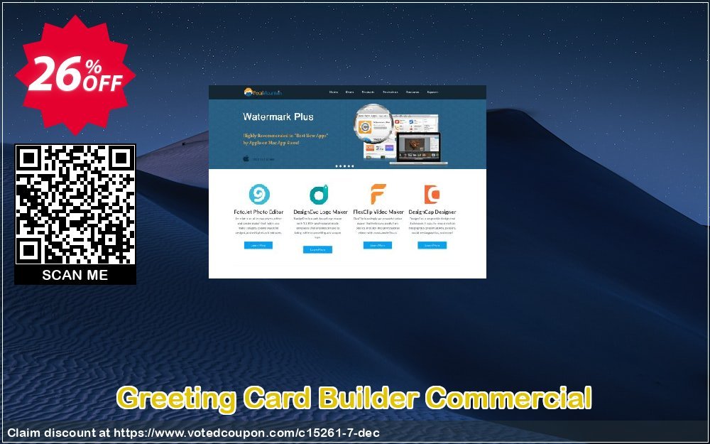 Greeting Card Builder Commercial Coupon, discount PearlMountain 25% coupon. Promotion: PearlMountain 25% coupon no expire