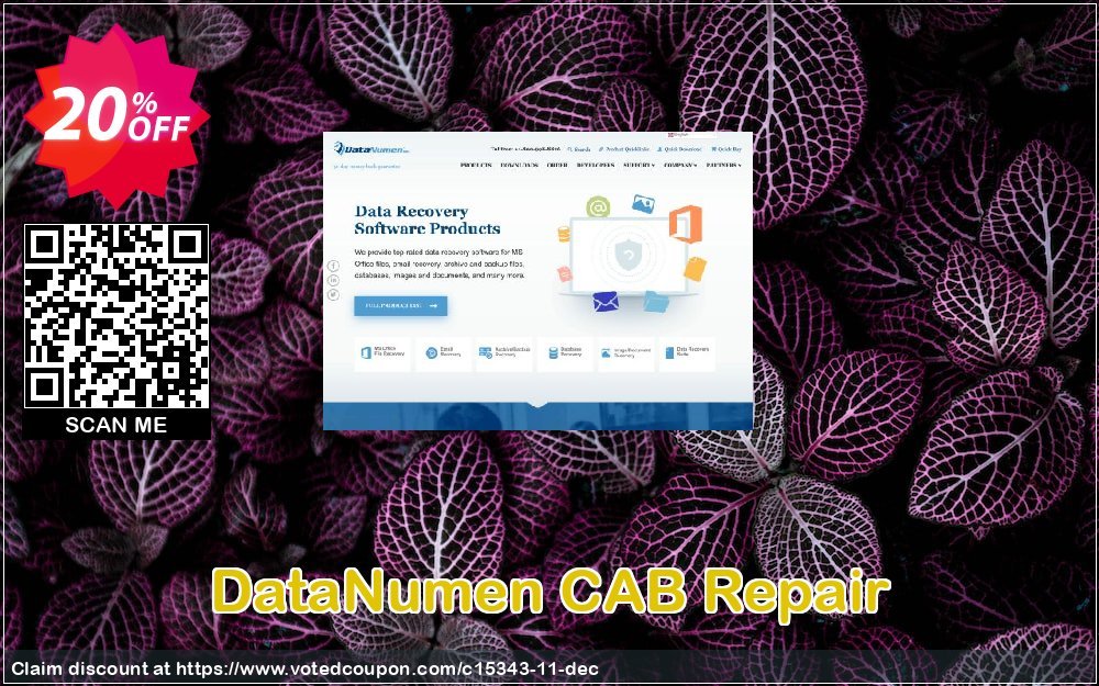 DataNumen CAB Repair Coupon, discount Education Coupon. Promotion: Coupon for educational and non-profit organizations