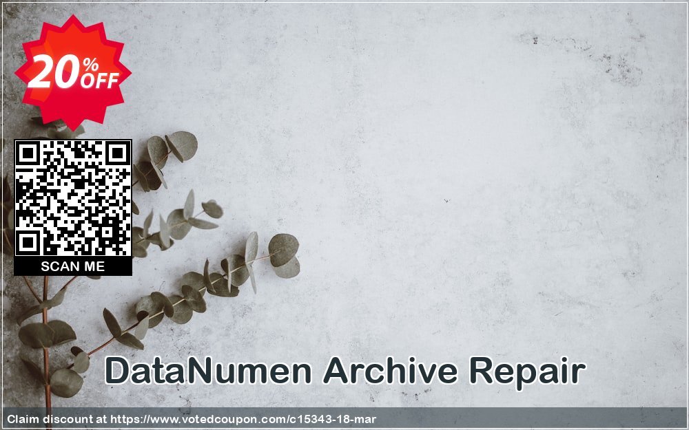 DataNumen Archive Repair Coupon Code May 2024, 20% OFF - VotedCoupon