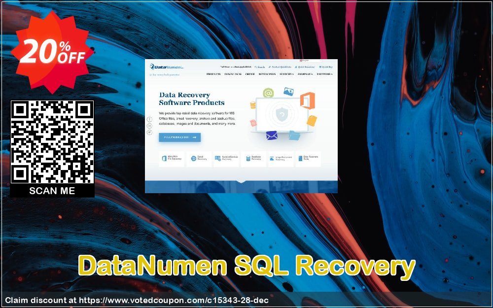 DataNumen SQL Recovery Coupon, discount Education Coupon. Promotion: Coupon for educational and non-profit organizations