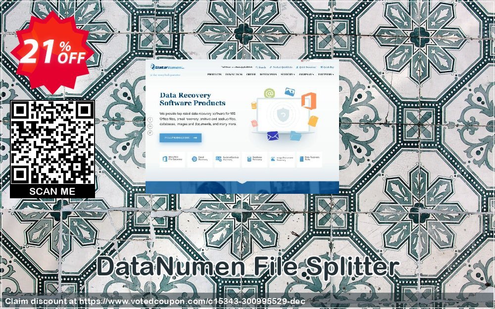 DataNumen File Splitter Coupon, discount 20% OFF DataNumen File Splitter, verified. Promotion: Amazing promo code of DataNumen File Splitter, tested & approved