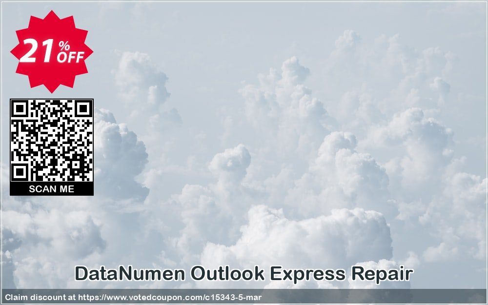 DataNumen Outlook Express Repair Coupon, discount Education Coupon. Promotion: Coupon for educational and non-profit organizations