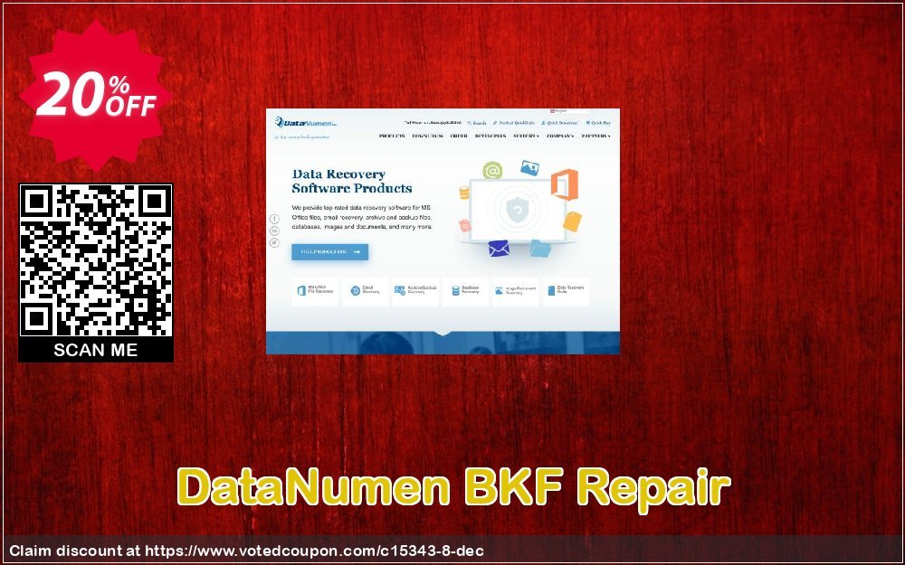 DataNumen BKF Repair Coupon, discount Education Coupon. Promotion: Coupon for educational and non-profit organizations