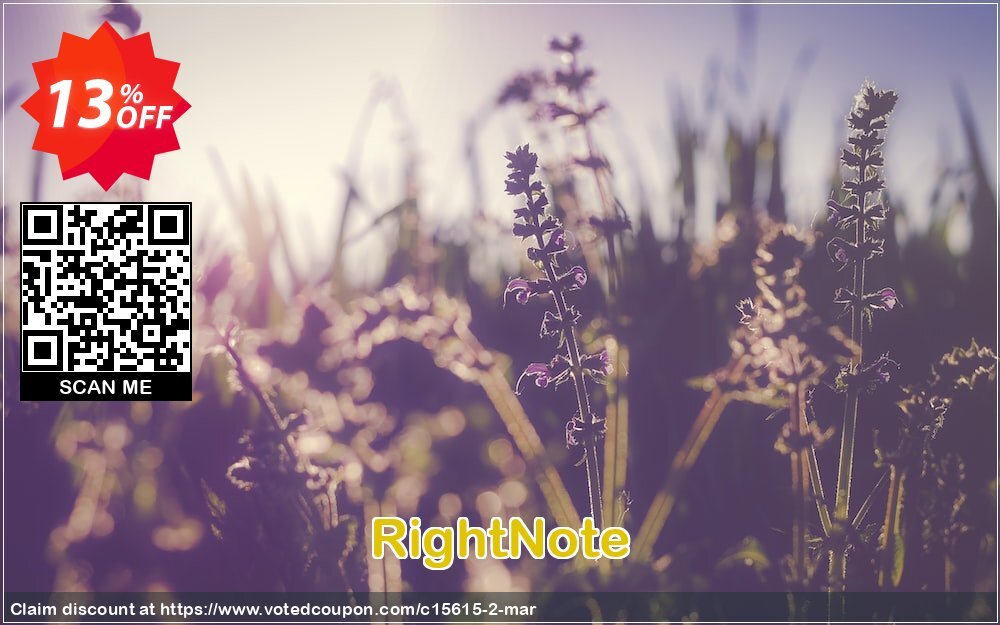 RightNote Coupon, discount 25% discount. Promotion: BauerApps RightNote discount coupon