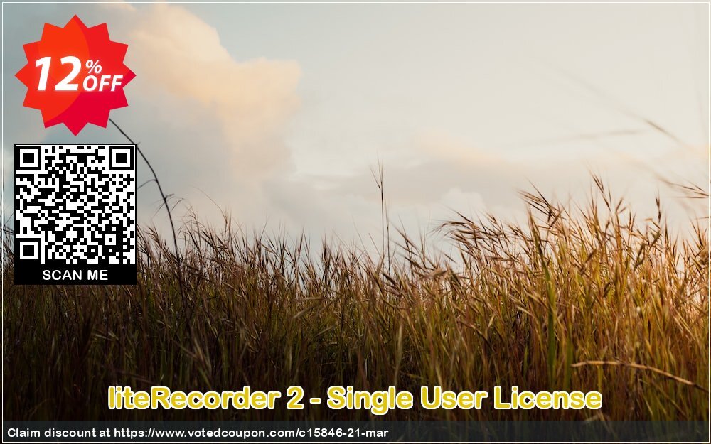 liteRecorder 2 - Single User Plan Coupon, discount liteCam discount codes (15846). Promotion: 