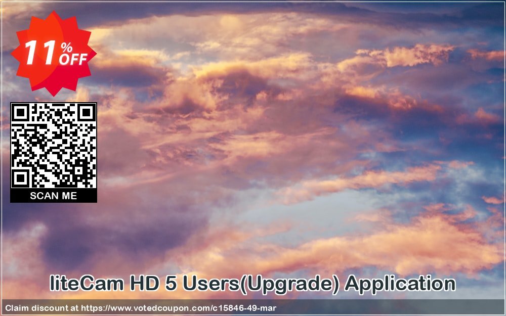 liteCam HD 5 Users, Upgrade Application Coupon, discount liteCam discount codes (15846). Promotion: 