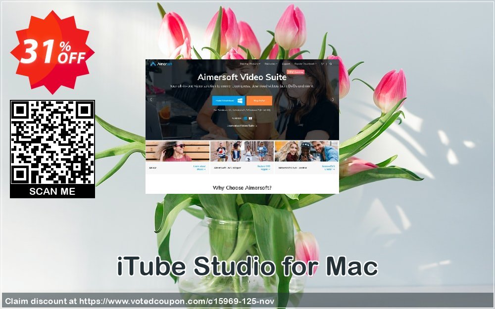 iTube Studio for MAC Coupon, discount 15969 Aimersoft discount. Promotion: 