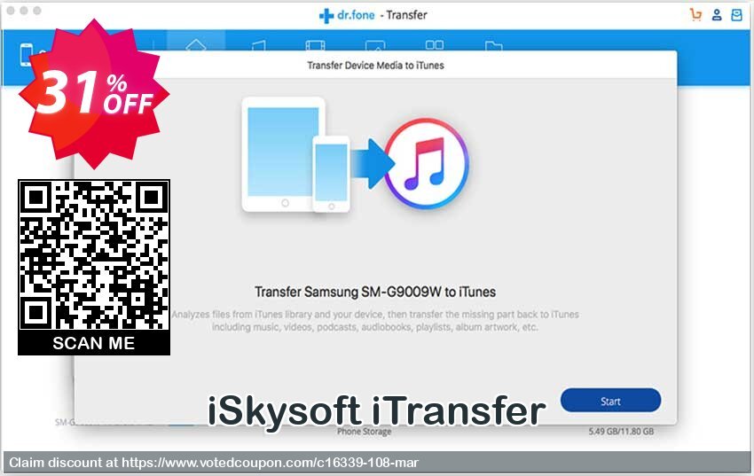 iSkysoft iTransfer Coupon, discount iSkysoft discount (16339). Promotion: iSkysoft iTransfer for Windows coupon code active