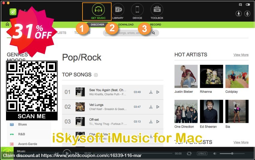 iSkysoft iMusic for MAC Coupon Code May 2024, 31% OFF - VotedCoupon