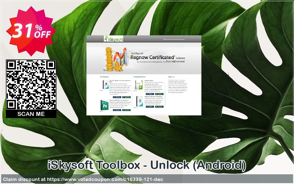 iSkysoft Toolbox - Unlock, Android  Coupon, discount iSkysoft discount (16339). Promotion: iSkysoft coupon discount code 100% active
