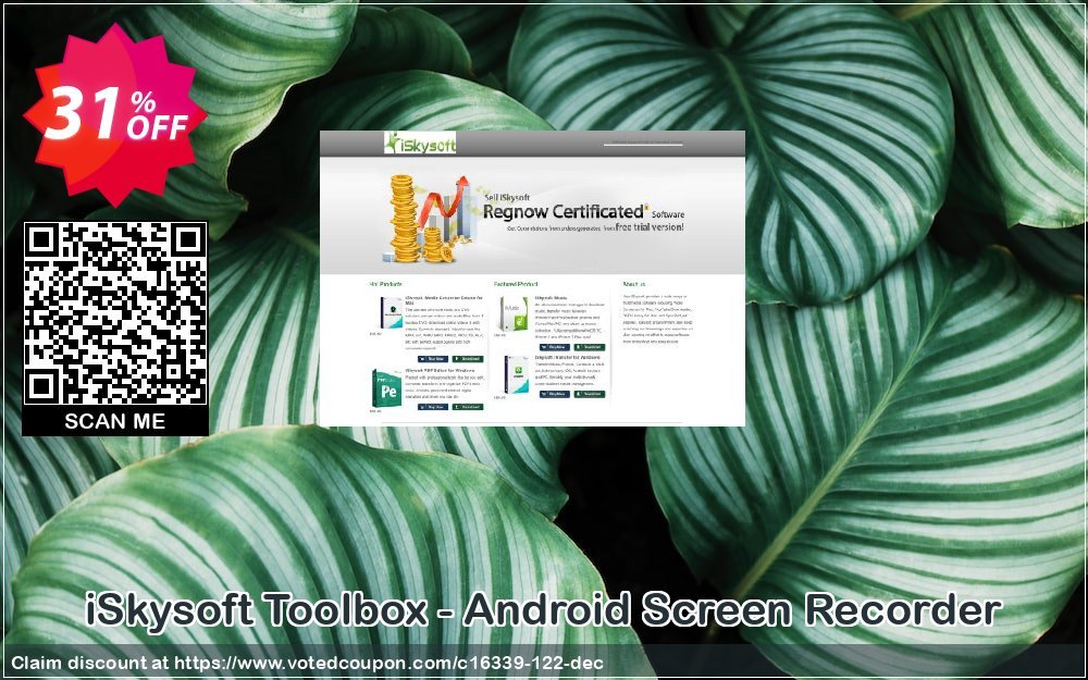 iSkysoft Toolbox - Android Screen Recorder Coupon Code Apr 2024, 31% OFF - VotedCoupon