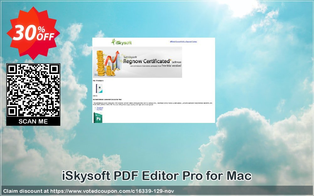 iSkysoft PDF Editor Pro for MAC Coupon, discount iSkysoft discount (16339). Promotion: iSkysoft coupon discount code 100% active