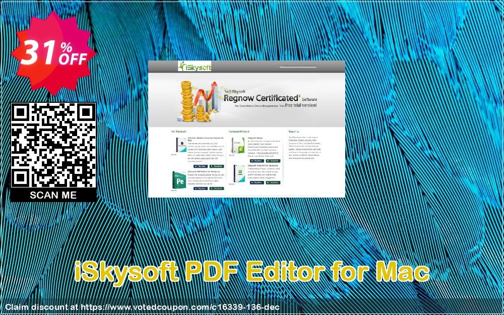 iSkysoft PDF Editor for MAC Coupon, discount iSkysoft discount (16339). Promotion: iSkysoft coupon discount code 100% active