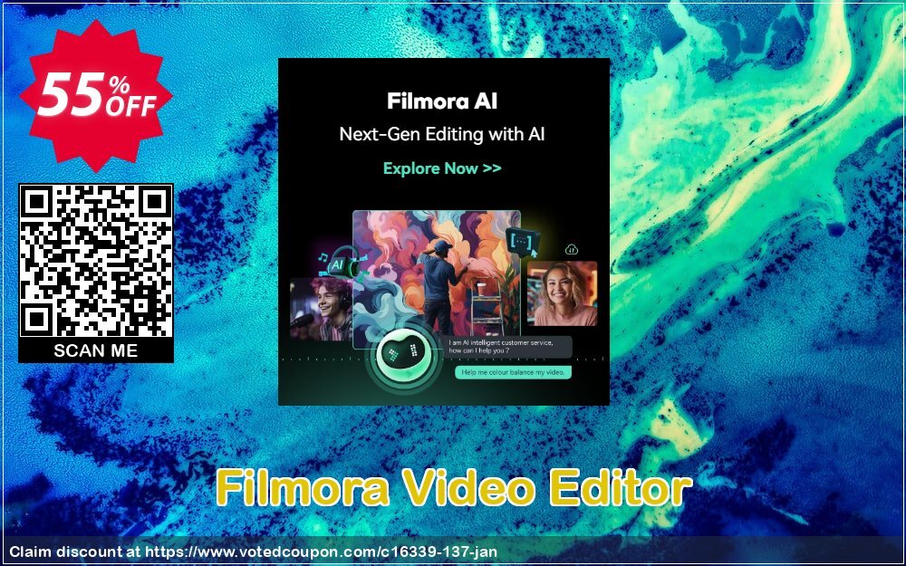 Filmora Video Editor voted-on promotion codes