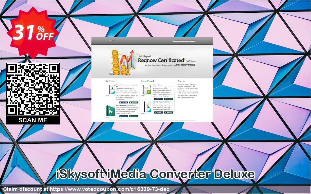 iSkysoft iMedia Converter Deluxe Coupon, discount iSkysoft discount (16339). Promotion: iSkysoft coupon code active