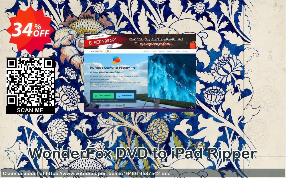 WonderFox DVD to iPad Ripper Coupon, discount WonderFox DVD to iPad Ripper awful promo code 2023. Promotion: awful promo code of WonderFox DVD to iPad Ripper 2023