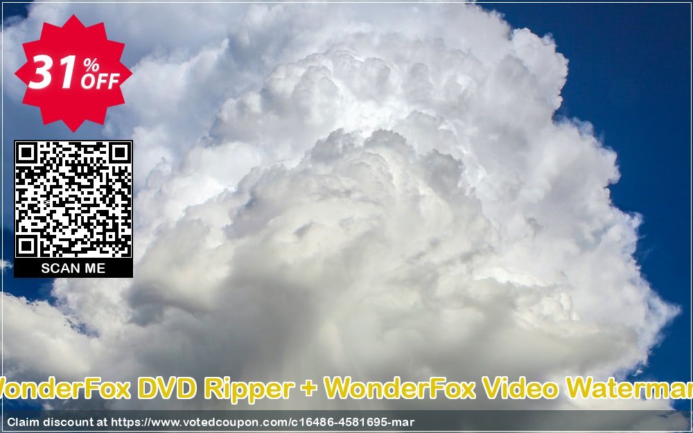 WonderFox DVD Ripper + WonderFox Video Watermark Coupon, discount WonderFox DVD Ripper + WonderFox Video Watermark impressive deals code 2024. Promotion: impressive deals code of WonderFox DVD Ripper + WonderFox Video Watermark 2024