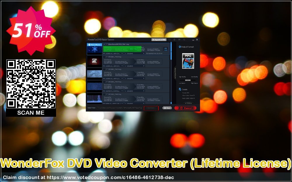 WonderFox DVD Video Converter, Lifetime Plan  Coupon, discount 50% OFF WonderFox DVD Video Converter (Lifetime License), verified. Promotion: Best promotions code of WonderFox DVD Video Converter (Lifetime License), tested & approved