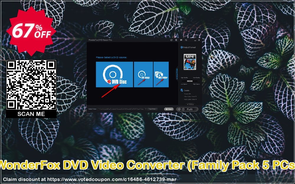 WonderFox DVD Video Converter, Family Pack 5 PCs  Coupon Code May 2024, 67% OFF - VotedCoupon