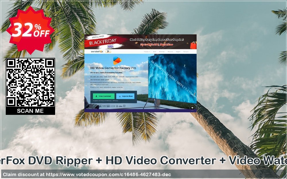 WonderFox DVD Ripper + HD Video Converter + Video Watermark Coupon, discount WonderFox DVD Ripper + HD Video Converter + Video Watermark impressive sales code 2023. Promotion: amazing offer code of WonderFox DVD Ripper + HD Video Converter + Video Watermark 2023