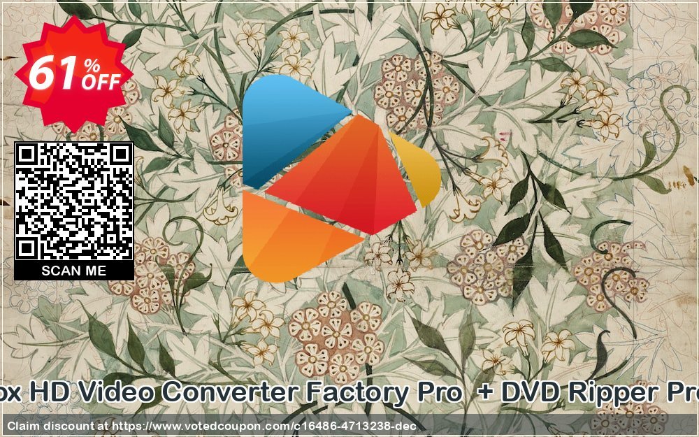 WonderFox HD Video Converter Factory Pro  + DVD Ripper Pro Lifetime Coupon Code Oct 2023, 61% OFF - VotedCoupon