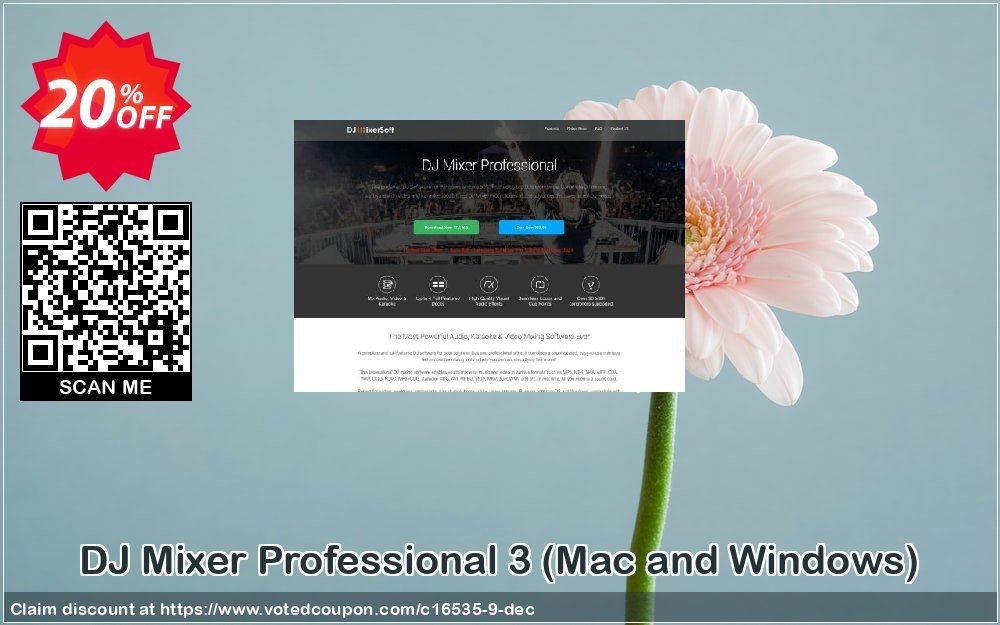 DJ Mixer Professional 3, MAC and WINDOWS  Coupon, discount DJMixerPro 20%OFF. Promotion: DJMixerPro 20%OFF