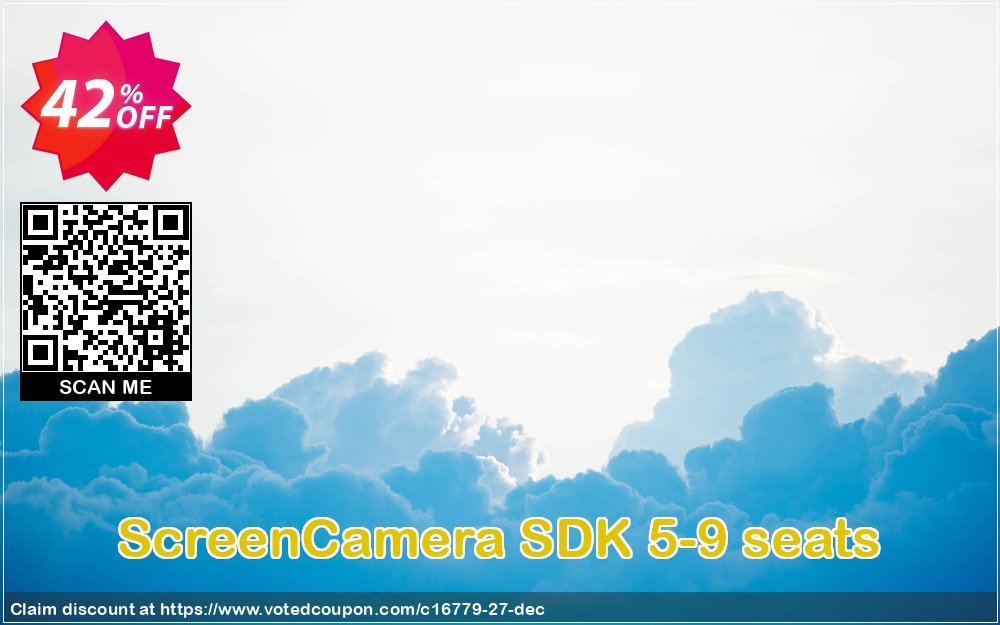ScreenCamera SDK 5-9 seats Coupon, discount ScreenCamera SDK 90. Promotion: 90% Discount