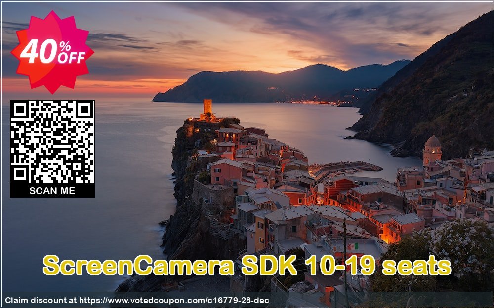ScreenCamera SDK 10-19 seats Coupon, discount GLOBAL40PERCENT. Promotion: 90% Discount