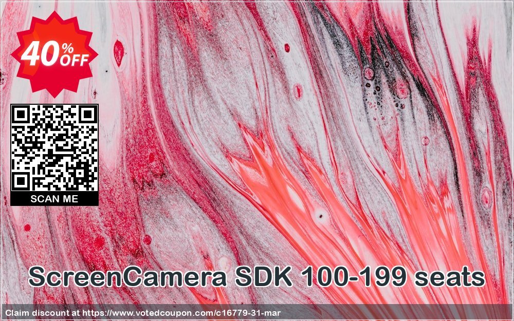 ScreenCamera SDK 100-199 seats Coupon, discount GLOBAL40PERCENT. Promotion: 90% Discount