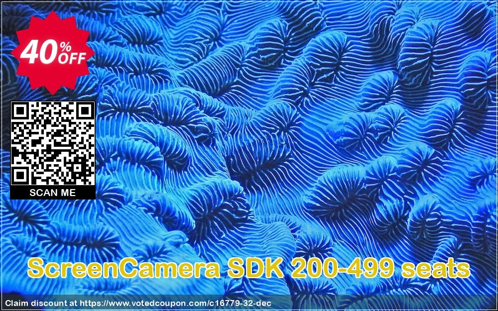 ScreenCamera SDK 200-499 seats Coupon, discount GLOBAL40PERCENT. Promotion: 90% Discount