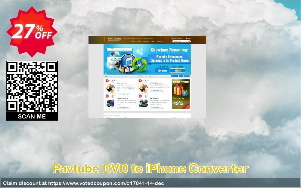 Pavtube DVD to iPhone Converter Coupon, discount Pavtube Studio discount coupon (17041). Promotion: Pavtube Studio coupon codes (17041)