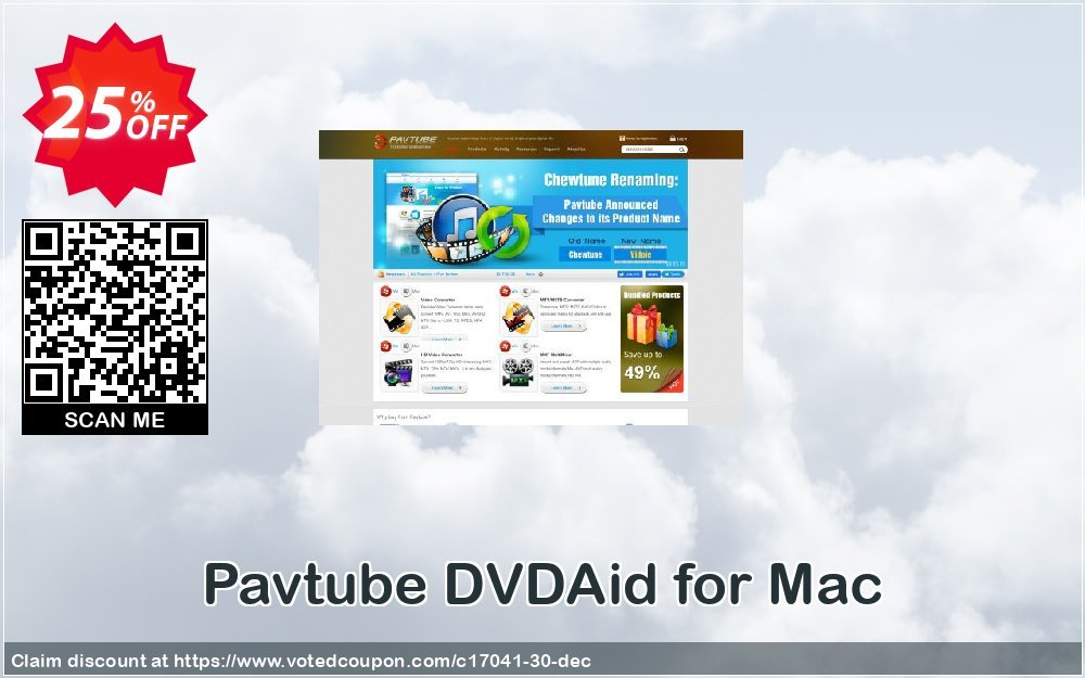 Pavtube DVDAid for MAC Coupon, discount Pavtube Studio discount coupon (17041). Promotion: Pavtube Studio coupon codes (17041)