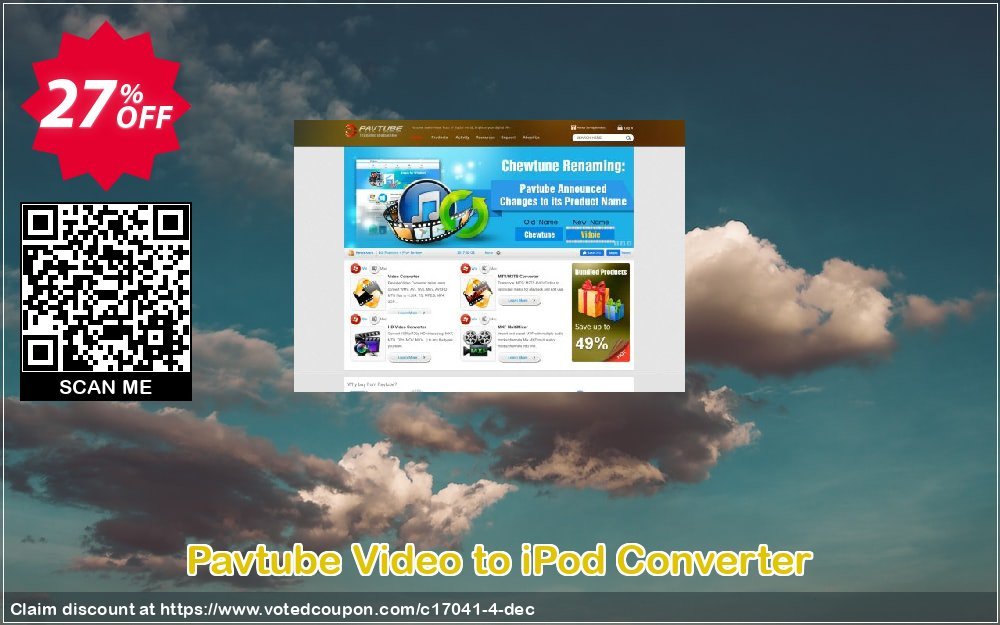Pavtube Video to iPod Converter Coupon, discount Pavtube Studio discount coupon (17041). Promotion: Pavtube Studio coupon codes (17041)