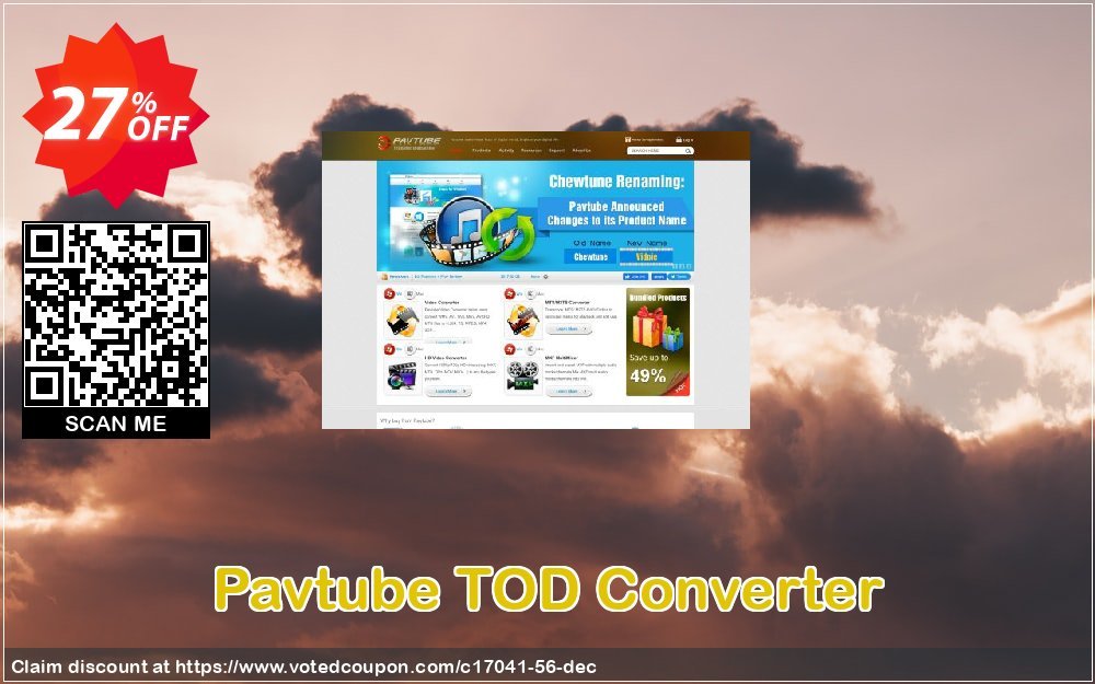 Pavtube TOD Converter Coupon, discount Pavtube Studio discount coupon (17041). Promotion: Pavtube Studio coupon codes (17041)