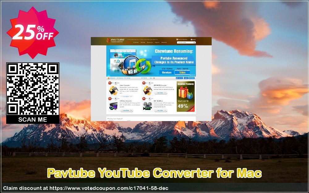 Pavtube YouTube Converter for MAC Coupon, discount Pavtube Studio discount coupon (17041). Promotion: Pavtube Studio coupon codes (17041)