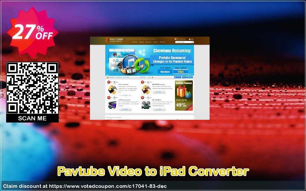 Pavtube Video to iPad Converter Coupon, discount Pavtube Studio discount coupon (17041). Promotion: Pavtube Studio coupon codes (17041)