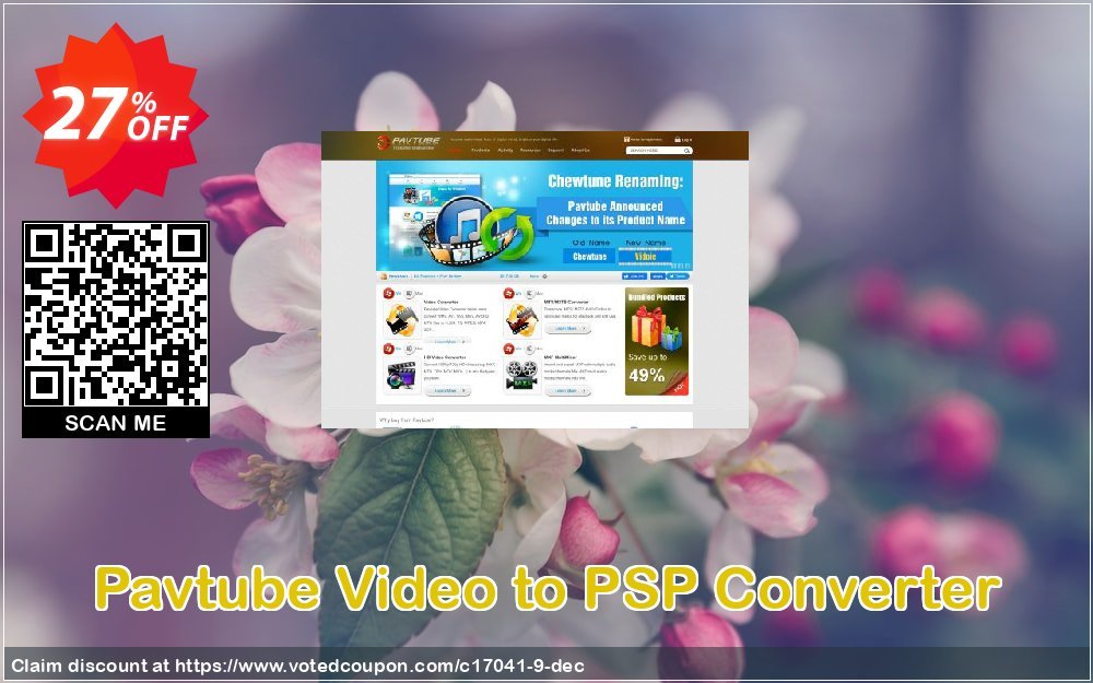 Pavtube Video to PSP Converter voted-on promotion codes