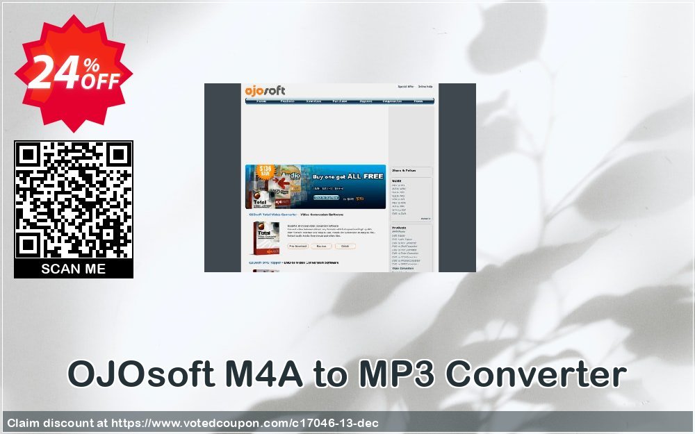 OJOsoft M4A to MP3 Converter Coupon, discount OJOsoft promo codes (17046). Promotion: OJOsoft promotion (17046)