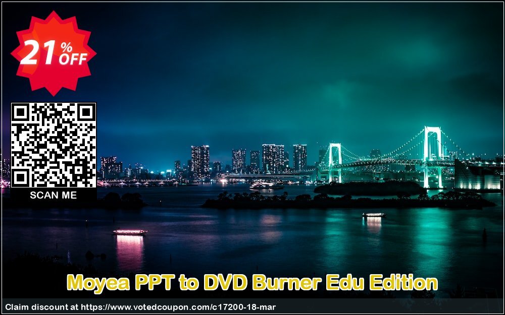 Moyea PPT to DVD Burner Edu Edition Coupon, discount Moyea coupon codes (17200). Promotion: Moyea software coupon (17200)