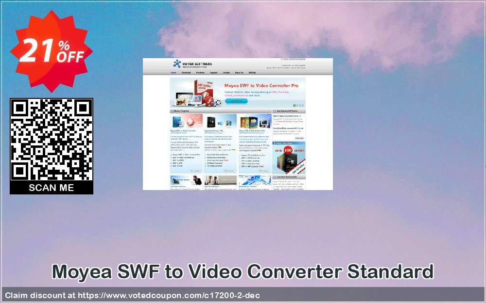 Moyea SWF to Video Converter Standard Coupon, discount Moyea coupon codes (17200). Promotion: Moyea software coupon (17200)