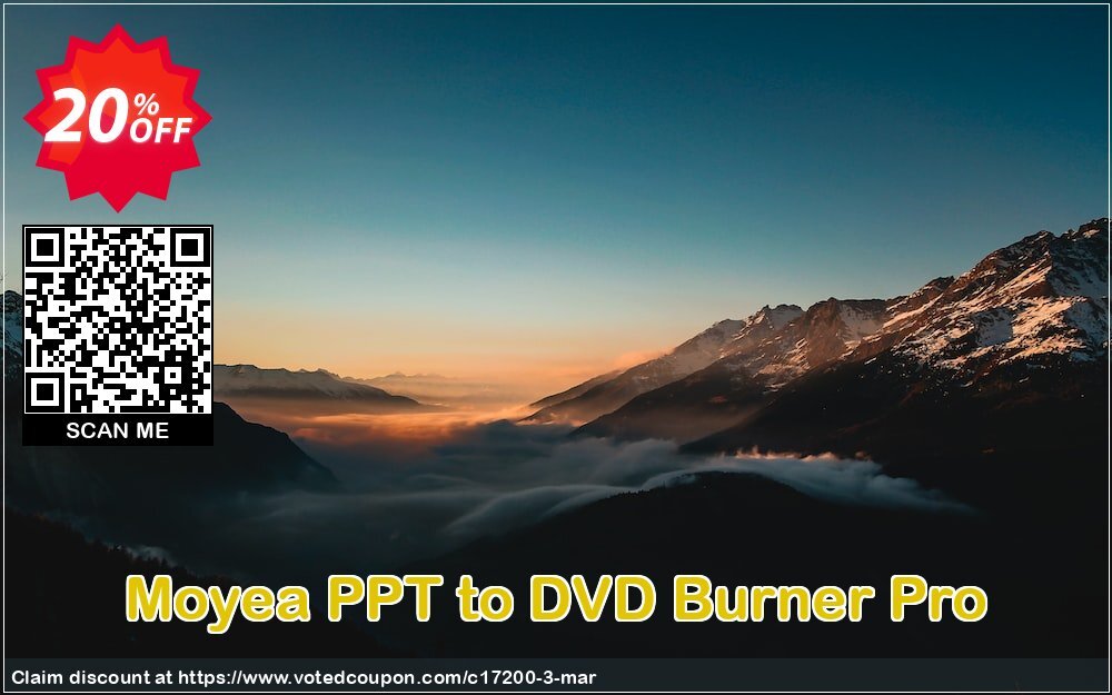 Moyea PPT to DVD Burner Pro Coupon, discount Moyea coupon codes (17200). Promotion: Moyea software coupon (17200)