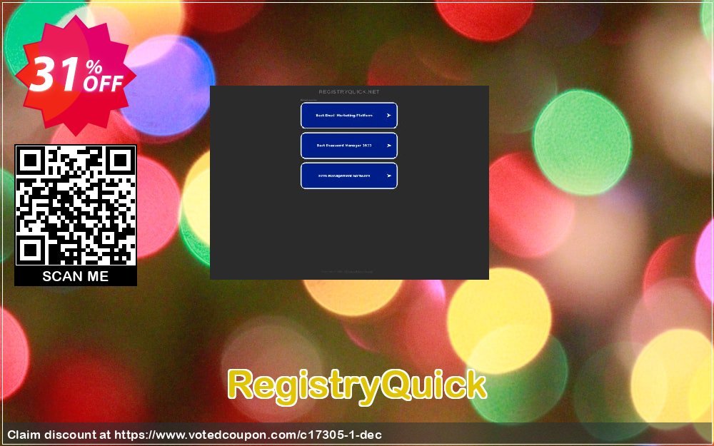 RegistryQuick Coupon, discount QuickSoft coupon (17305). Promotion: QuickSoft discount codes (17305)