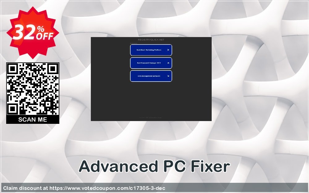 Advanced PC Fixer Coupon, discount QuickSoft coupon (17305). Promotion: QuickSoft discount codes (17305)