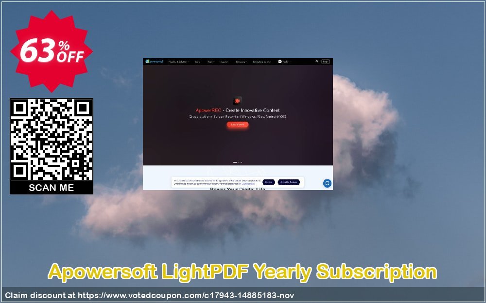 Apowersoft LightPDF Yearly Subscription Coupon Code May 2024, 63% OFF - VotedCoupon
