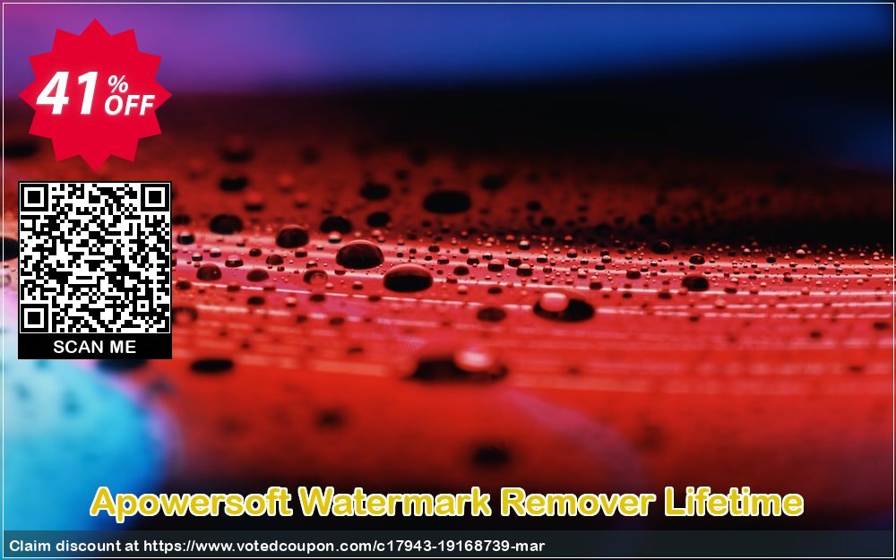 Apowersoft Watermark Remover Lifetime Coupon, discount Watermark Remover Personal License (Lifetime) awful discounts code 2024. Promotion: awful discounts code of Watermark Remover Personal License (Lifetime) 2024