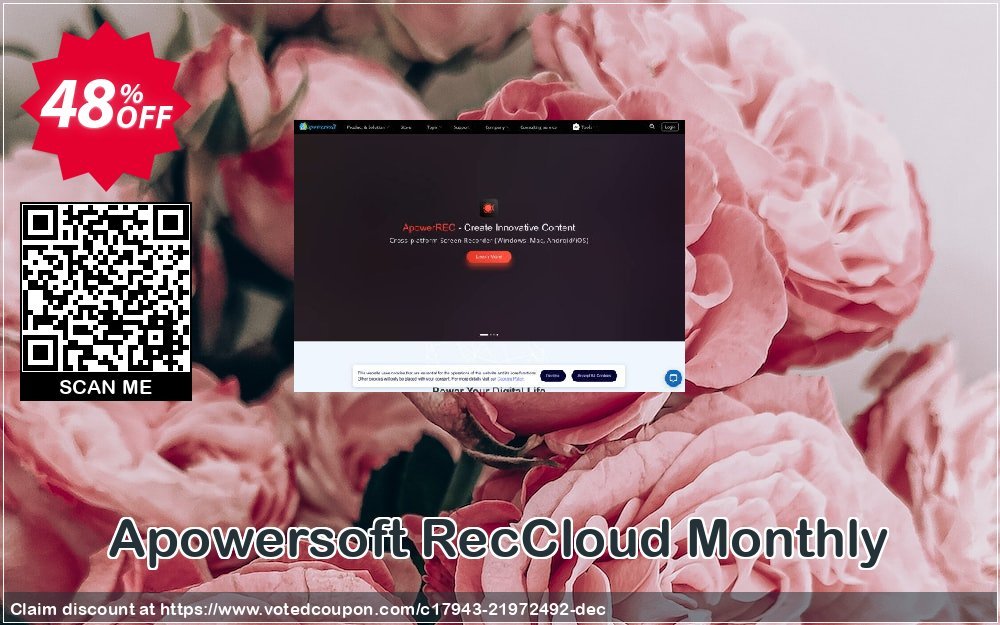 Apowersoft RecCloud Monthly Coupon, discount RecCloud Monthly Subscription Hottest promo code 2024. Promotion: Hottest promo code of RecCloud Monthly Subscription 2024
