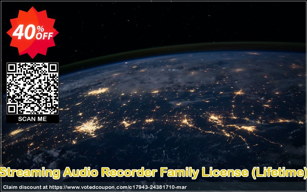 Streaming Audio Recorder Family Plan, Lifetime  Coupon, discount Streaming Audio Recorder Family License (Lifetime) amazing offer code 2024. Promotion: amazing offer code of Streaming Audio Recorder Family License (Lifetime) 2024