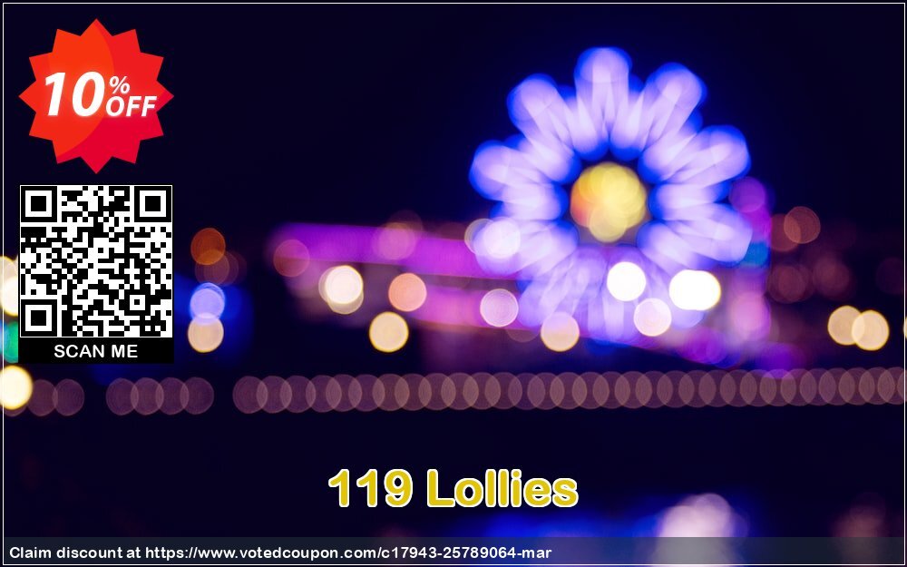 119 Lollies Coupon, discount 119 Lollies Big offer code 2024. Promotion: Big offer code of 119 Lollies 2024